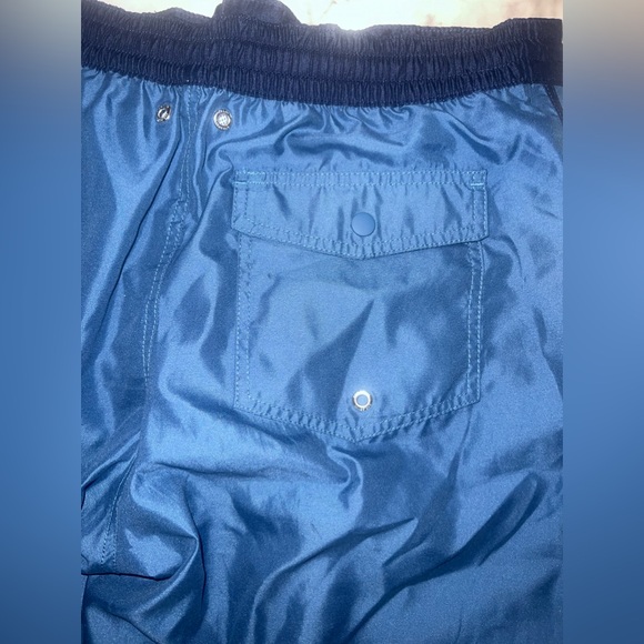 Lands' End Men's Blake Shelton x Lands' End blue Board Swim Shorts - Picture 3 of 9